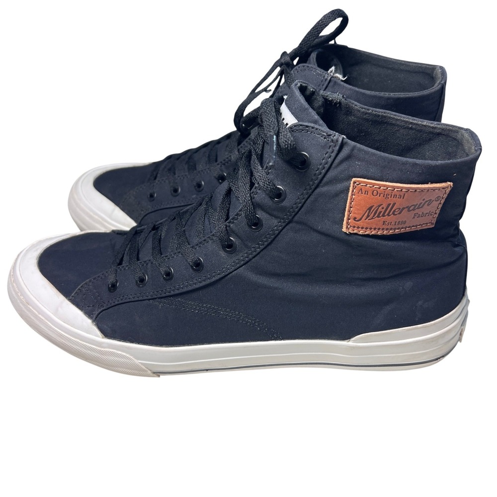 HUF Classic Hi Mens 11.5 Black High Top British Millerain Waxed Canvas Skate